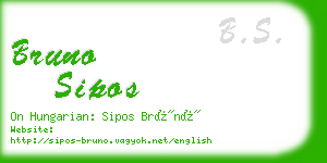bruno sipos business card